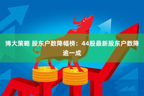 博大策略 股东户数降幅榜：44股最新股东户数降逾一成